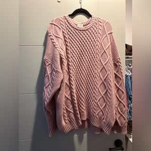 Sunday Best Soft Pink Cable Knit Sweater